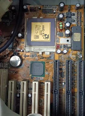486主板 正常使用 CPU 拆机出主板 实物图 圆