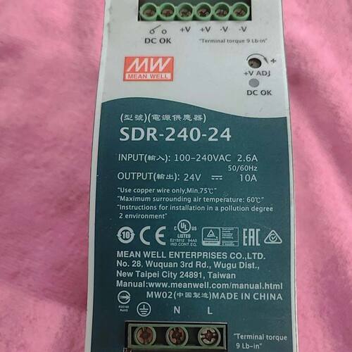 MW明伟SDR-240-24开关电源 专业拆机成色如图所示