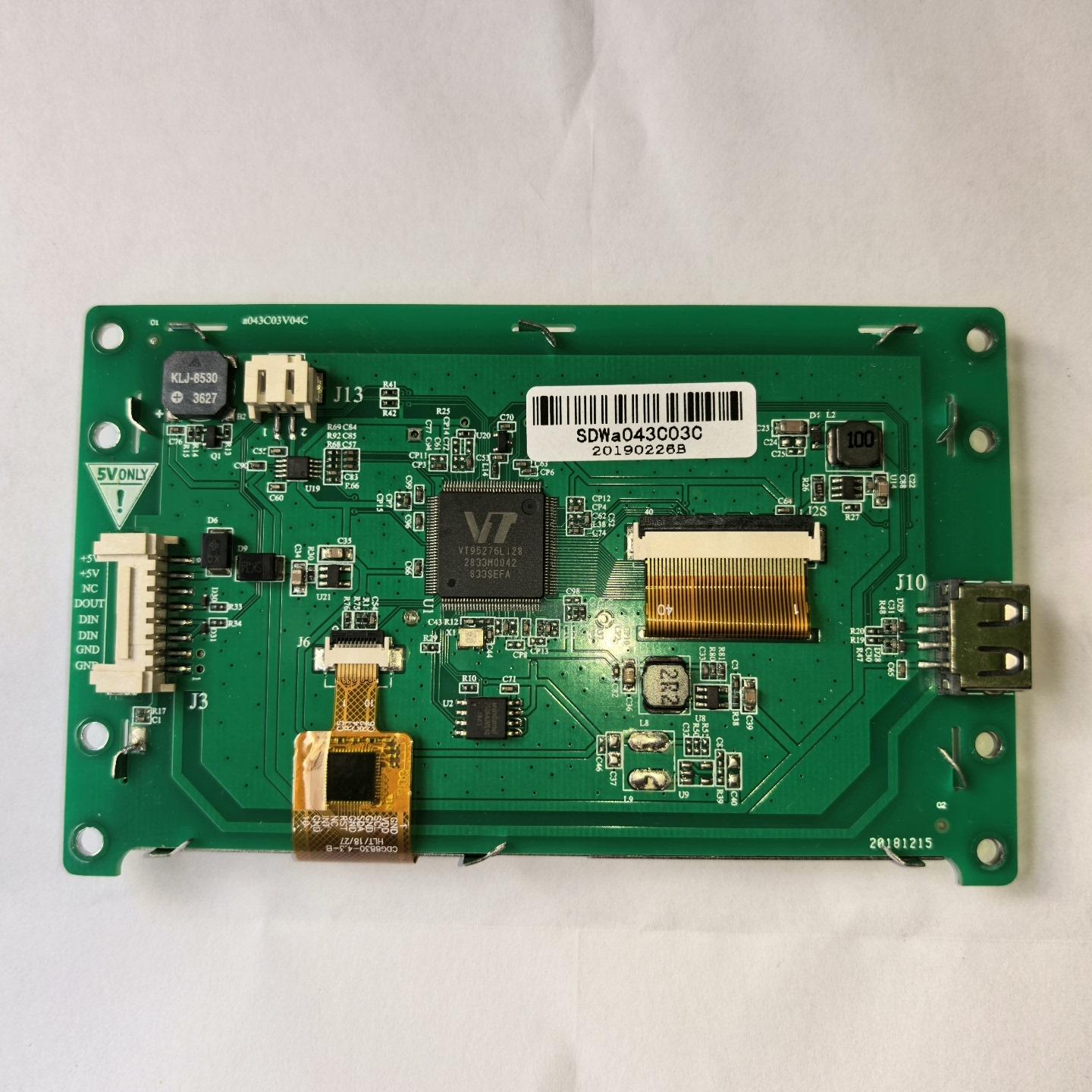 迪文4.3寸串口显示屏 型号SDWa043C03C 主板完整