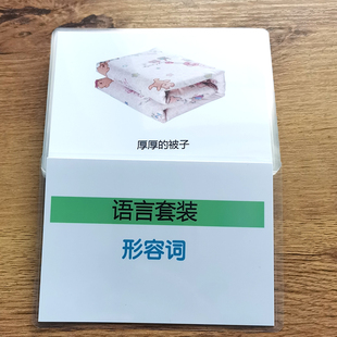 形容词卡片语言训练自闭症孤独症aba康复训练卡儿童迟缓教具玩具