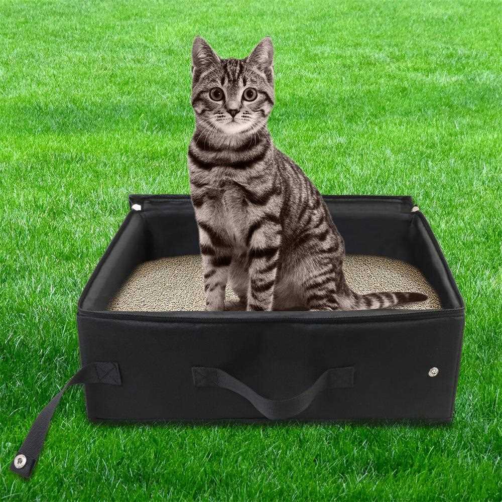 新款直销宠物用品可折叠猫砂盆 外出便携猫厕所 耐抓咬防滴水里布