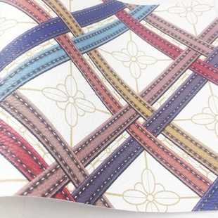 新款直销pu皮革定制0.7mm苏兰格子粗布底鞋材箱包手袋人造革PVC革