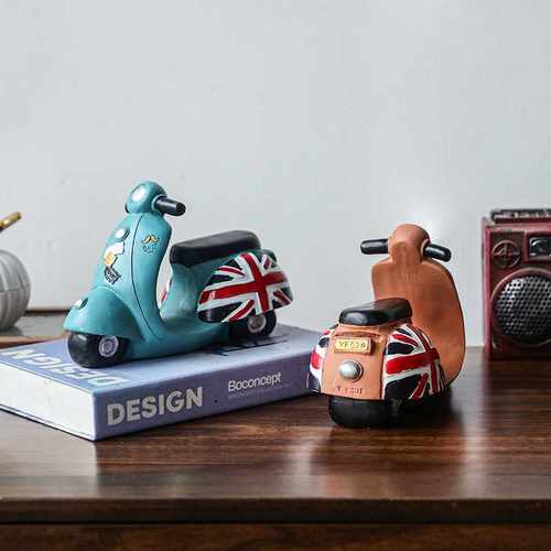 新款直销美式创意摩托车摆件办公室咖啡厅隔断装饰品摆饰树脂工艺