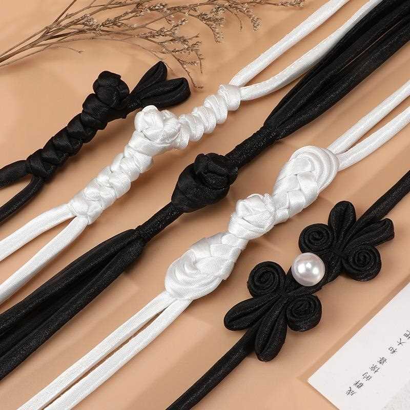 新款直销旗袍盘扣复古国潮连衣裙装饰扣布扣长尾巴琵琶珍珠蝴蝶扣