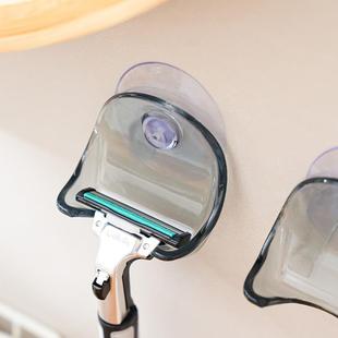 新款直销剃须刀挂架吸盘式壁挂置物架浴室卫生间免打孔手动剃须刀