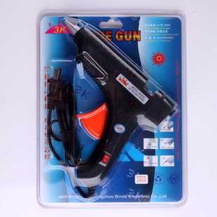 新款直销三克斯带开关带指示灯黑色热熔胶枪100w恒温11mm胶棒用胶