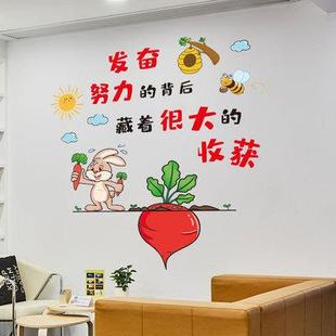 新款 饰自粘墙贴画纸 直销XL6053努力与收货励志教室学生宿舍背景装
