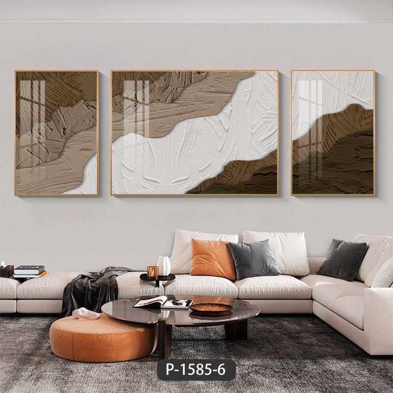 新款直销背有靠山现代客厅装饰画沙发背景墙挂画肌理感晶瓷画轻奢,家居饰品,现代装饰画,淘宝优惠券,粉丝福利购,淘宝优惠卷