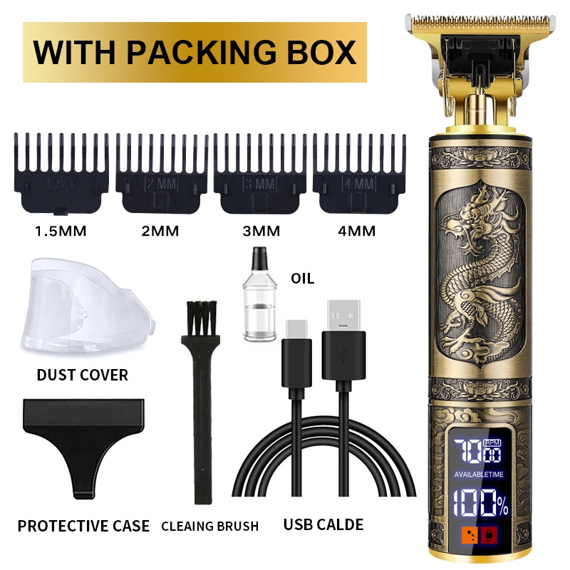 新款直销跨境电动剪发器美发电推子理发器电推剪油头雕刻剃头刀光