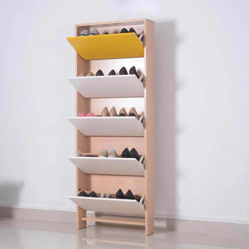 新款直销鞋架子简易门口家用拼色多层翻斗鞋柜超薄收纳柜置物柜防