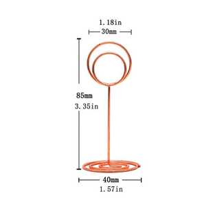 新款直销85mm孔雀圆贺卡架金属饭店桌号牌位架席位夹名片卡片夹金