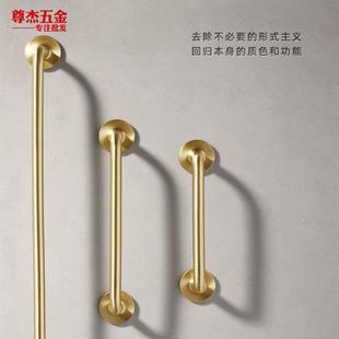 新款直销铜拉手加长现代简约衣柜门拉手金色黄铜把手法式厨门柜子