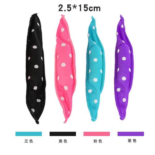 新款直销直供波点发卷 懒人卷发棒柔软海绵发卷蝴蝶结刘海卷美发