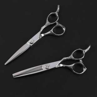 新款直销440C理发店剪刀美发剪刀牙剪发型师用理发套装发廊平剪8