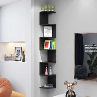 新款直销墙角置物架转角拐角免打孔墙上卧室客厅角落书架厨房三角