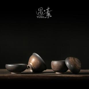 直销复古茶杯大容量中式 新款 功夫茶具喝茶杯子家用主人杯陶瓷品茗