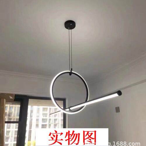 新款直销北欧设计师极简餐厅吊灯后现简约吧台样板房装饰公桌led