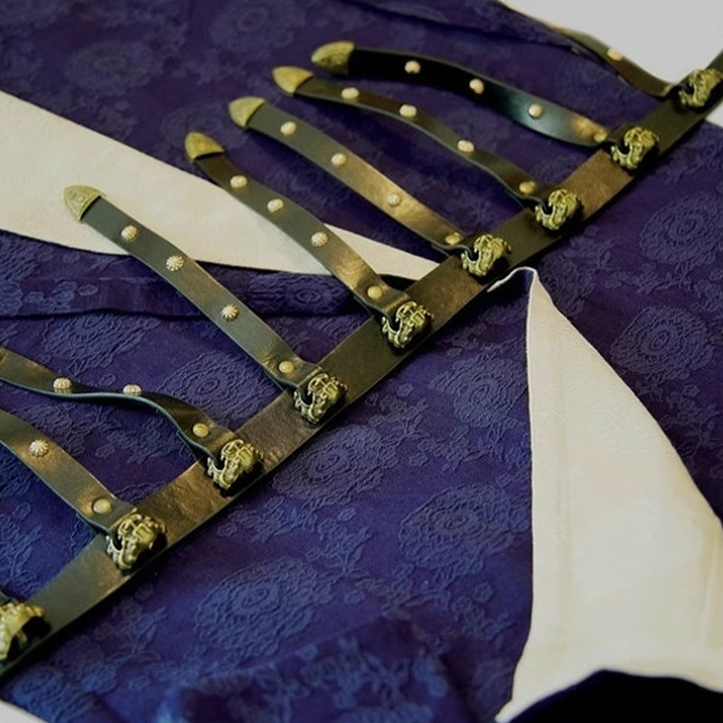 拍摄革带狻猊带蹀躞带唐装