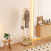 脏衣篓落地衣架卧室可移动挂衣架秋冬家用衣服挂架金属简易衣帽架