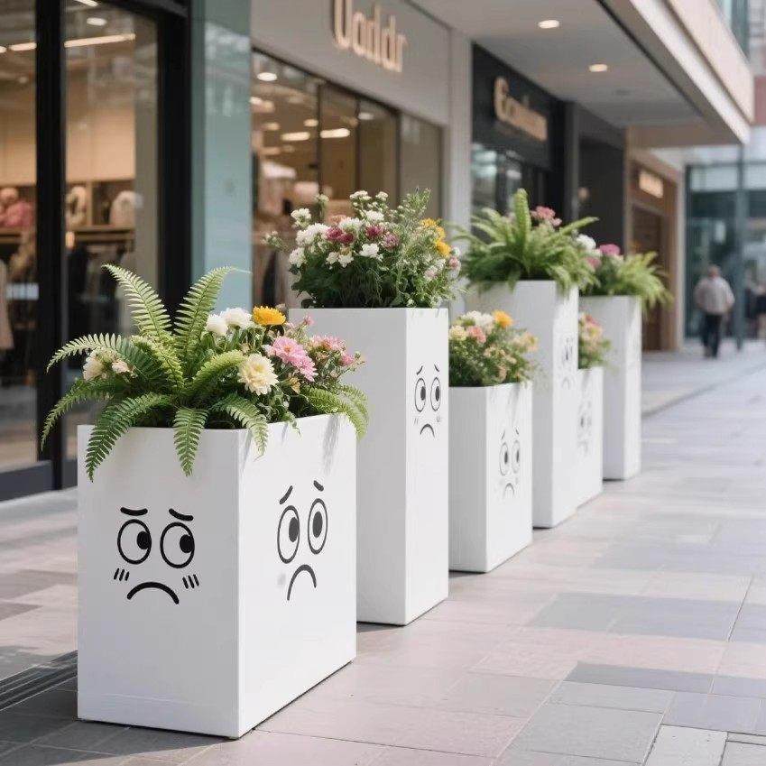 户外铁艺彩色可爱花箱组合幼儿园游乐场奶茶餐饮店网红外摆花槽,商业/办公家具,花坛/花箱,淘宝优惠券,粉丝福利购,淘宝优惠卷