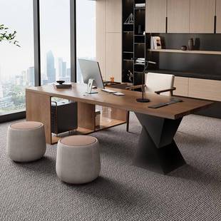 纯实木老板办公桌茶桌一体两用烧水壶一体全自动2025新款家用书桌