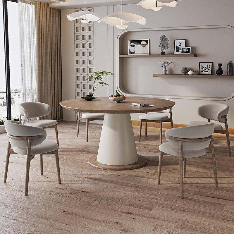 北欧全实木圆桌椅组合简约家用小户型意式北美白蜡木创意圆形餐桌,住宅家具,实木餐桌,淘宝优惠券,粉丝福利购,淘宝优惠卷