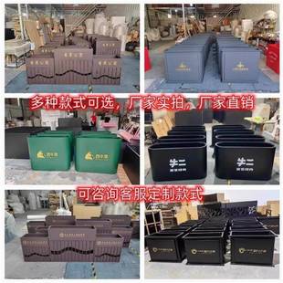 户外不锈钢花箱组合市政庭院餐厅商业街铁艺定制外摆隔断围栏花槽