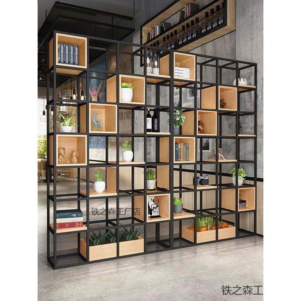 美式铁艺落地屏风隔断客厅架子实木书架现代简约展示架玄关置物架,商业/办公家具,办公屏风/隔断,淘宝优惠券,粉丝福利购,淘宝优惠卷