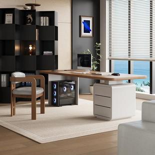 现代简约实木1米6女士高端总裁桌老板桌电脑桌办公桌2025新款高端