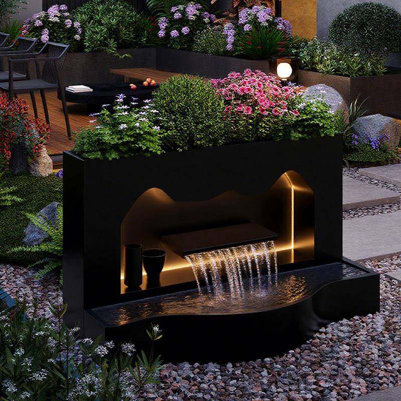 户外庭院不锈钢花坛景观发光流水花箱造景布置阳台养鱼鱼池隔断墙,商业/办公家具,花坛/花箱,淘宝优惠券,粉丝福利购,淘宝优惠卷