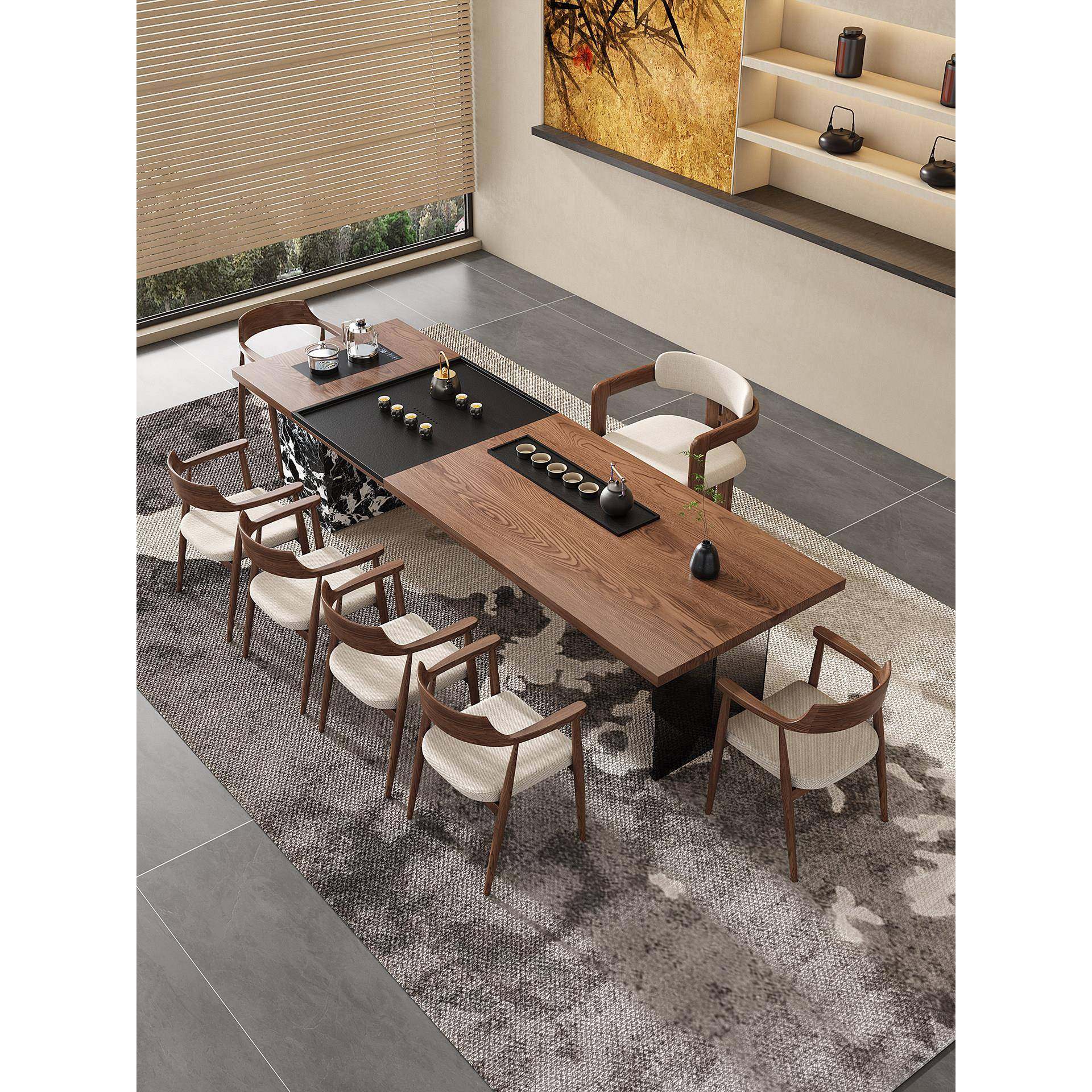 老板办公室大型实木大板茶桌椅组合岛台现代简约接待泡茶台高级感,住宅家具,家用茶台/茶桌,淘宝优惠券,粉丝福利购,淘宝优惠卷