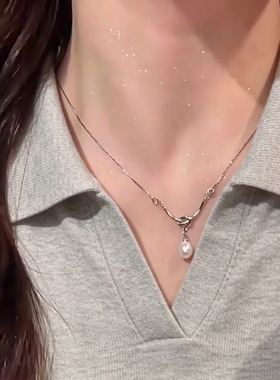 不致敏高保色珍珠吊坠项链女款