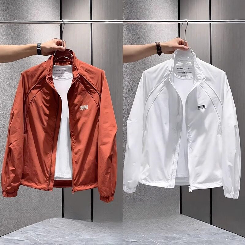 秋季爆款时尚潮流立领夹克外套男高档宽松透气工装运动上衣防晒服