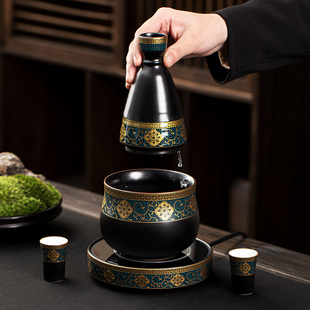 温酒器家用老式 烫酒壶中式 温酒壶煮酒器套装 黄酒热酒器酒壶套装