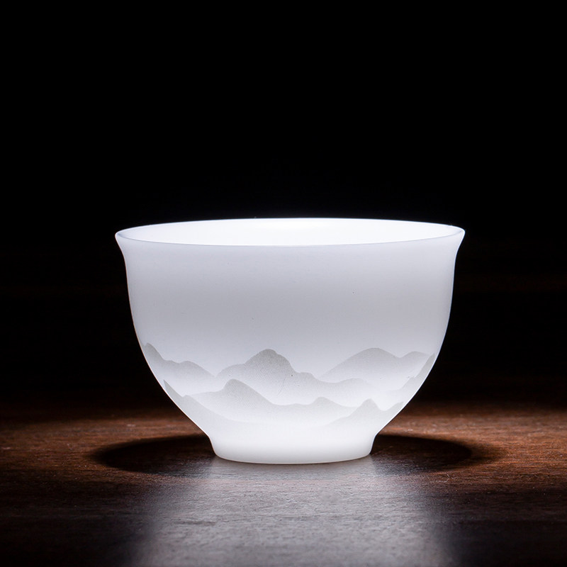 冰种玉瓷白瓷茶杯个人专用高档主人杯单杯功夫茶具办公室高端喝茶,餐饮具,茶杯,淘宝优惠券,粉丝福利购,淘宝优惠卷