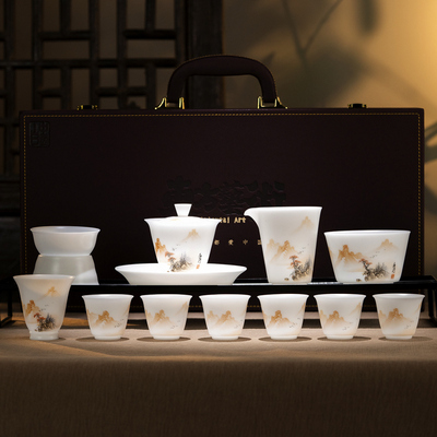 【大师手绘】国风茶具套装带礼盒