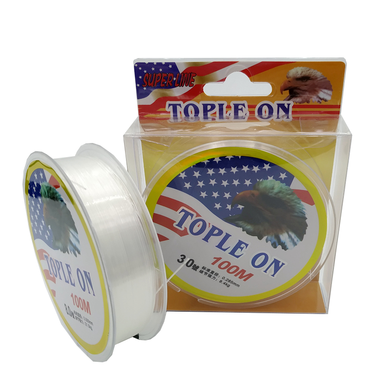 美国鱼线100米尼龙鱼线主线子线竞技钓鱼线12号透明渔具特价鱼线