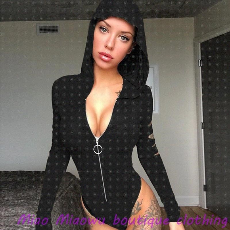 Zipper collar hood long sleeve cut out cut out fashion slim在类目 女装/女士精品, 大码女装中 - 来自Buy2taobao.com提供专业的淘宝代购服务