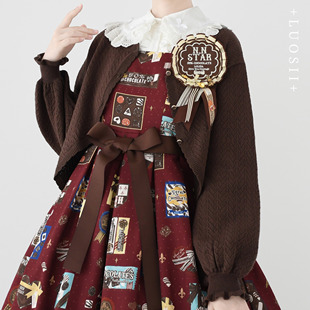 [小贝壳]质量超好Lolita短款毛衣开衫洛丽塔开衫复古针织可爱外套