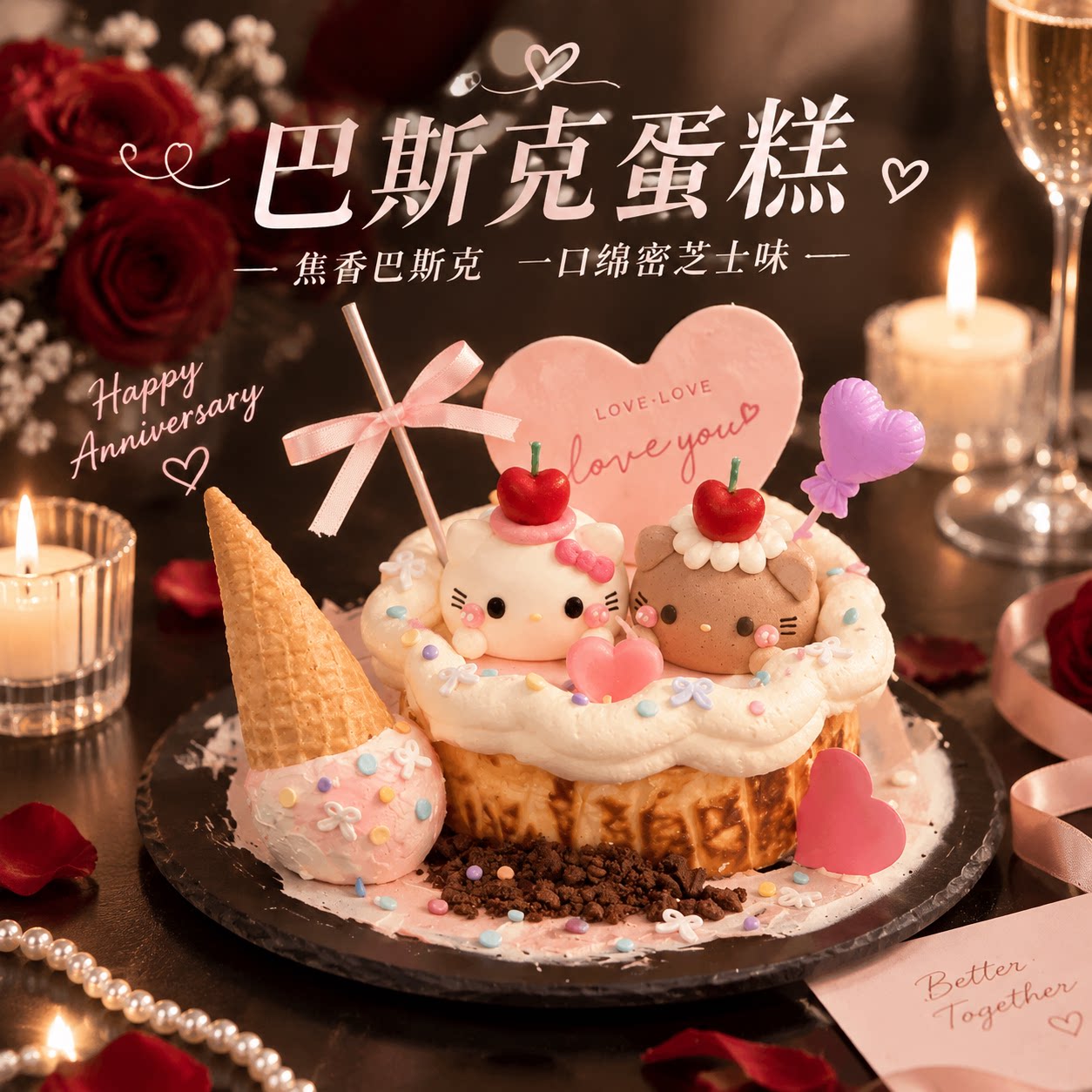 巴斯克定制生日蛋糕同城配送