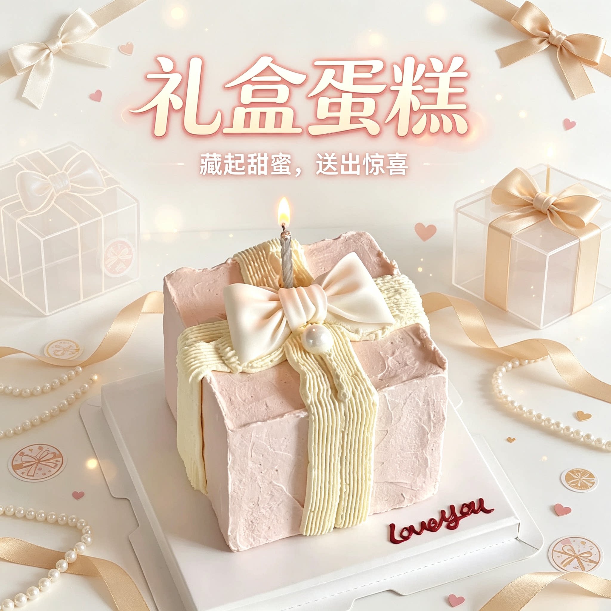 礼物盒子创意蛋糕同城配送