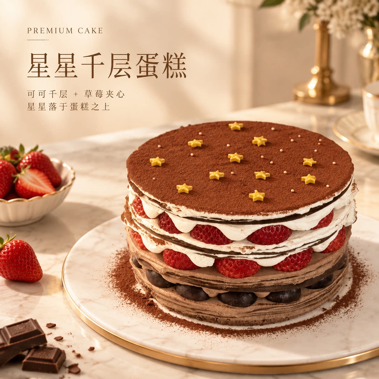 星星千层网红蛋糕同城配送