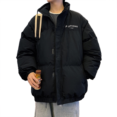 情侣外套冬季新款可拆卸袖子羽绒