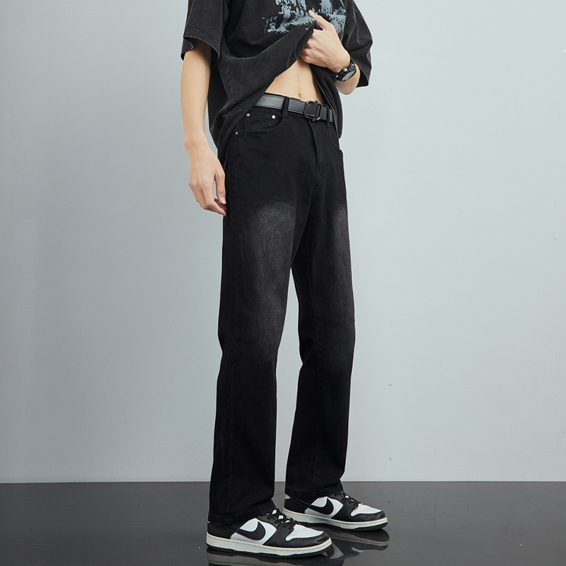 男生高街牛仔裤潮牌痞帅美式2024