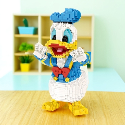 迪士尼积木唐老鸭拼装公仔益智力玩具成年女生减压礼物适用于乐高