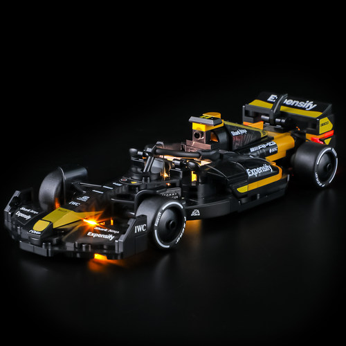 YEABRICKS LED灯饰适用77252-F1®大电影同款APXGP赛车积木灯光组