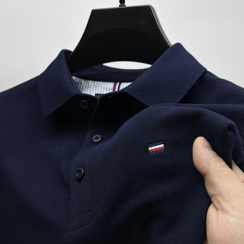 (下摆开叉)100%纯棉衣服POLO衫短袖夏季潮牌半袖t恤男士翻领上衣