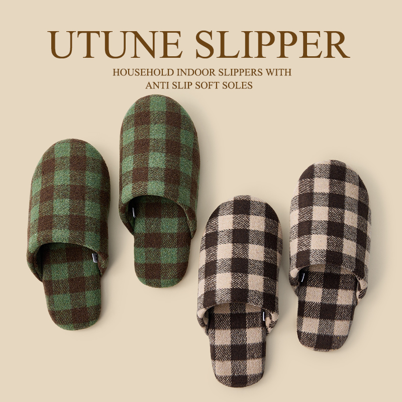 优调静音无声棉拖鞋女冬季保暖软底爬爬垫拖鞋家居室内木地板布底