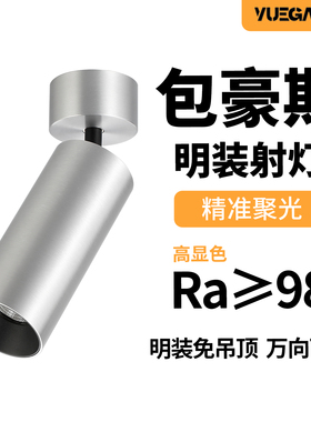 包豪斯明装射灯led轻奢风格家用客厅卧室玄关背景墙可调节度防眩
