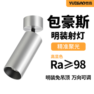 包豪斯明装 家用客厅卧室玄关背景墙可调节度防眩 射灯led轻奢风格
